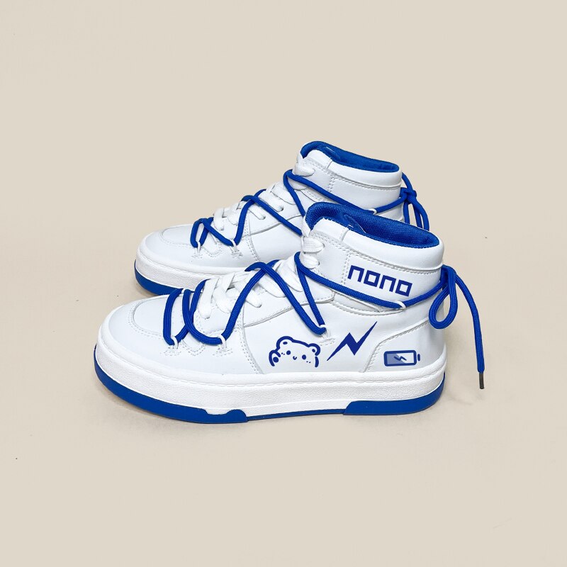 Shockwave Lace Up Detail High Top Trainers