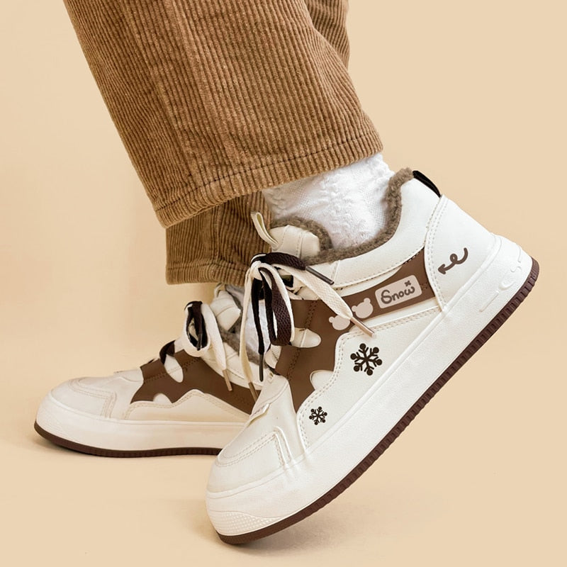 Cozy Bear Plush Low Rise Trainers
