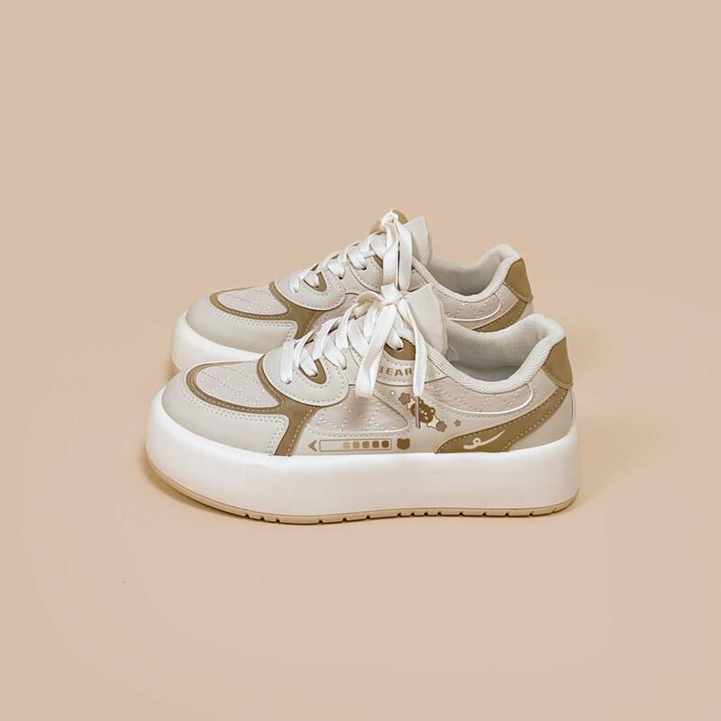 Brown Bear Low Rise Chunky Platform Trainers