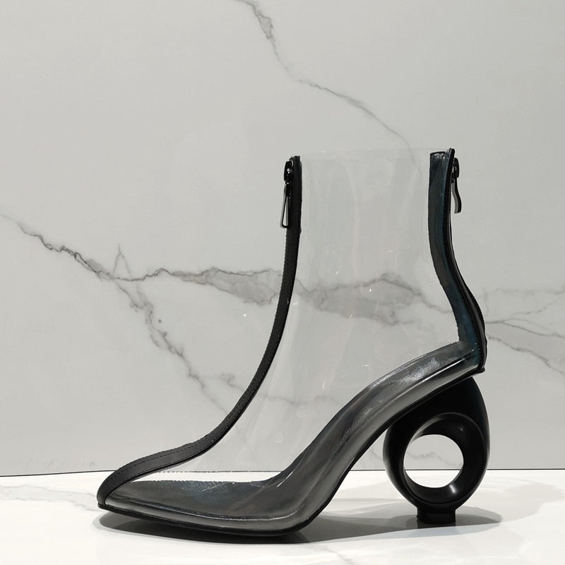 Futuristic Sculpture Heel Boots