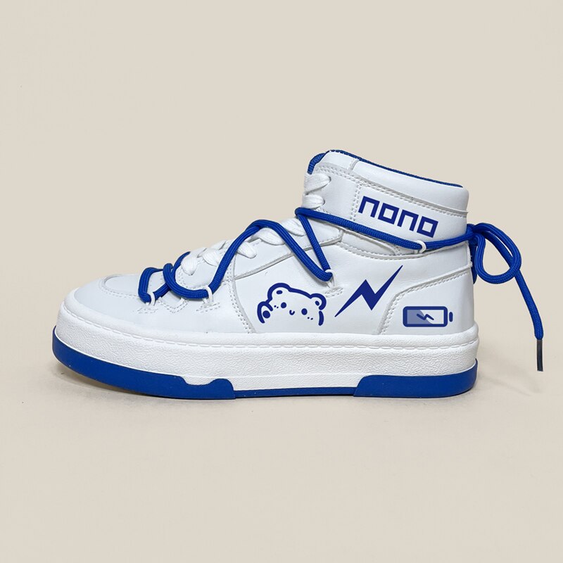 Shockwave Lace Up Detail High Top Trainers
