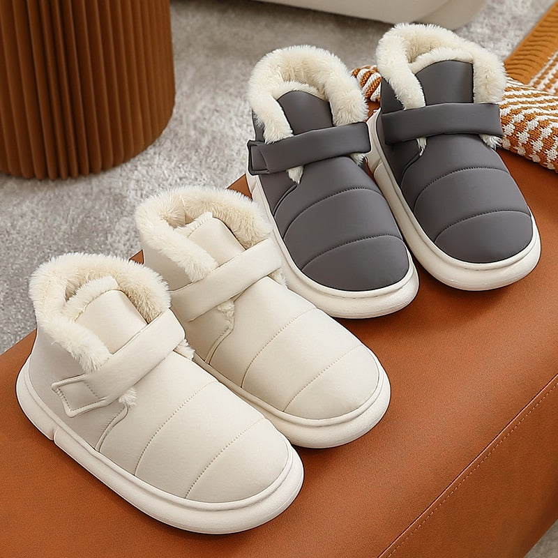 Puffy Faux Fur Ankle Boots