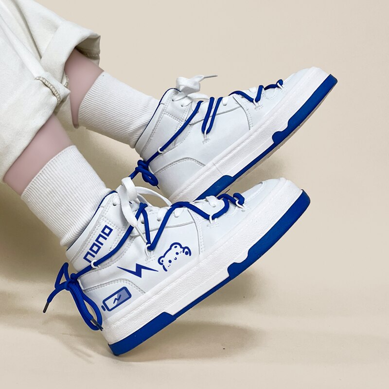 Shockwave Lace Up Detail High Top Trainers