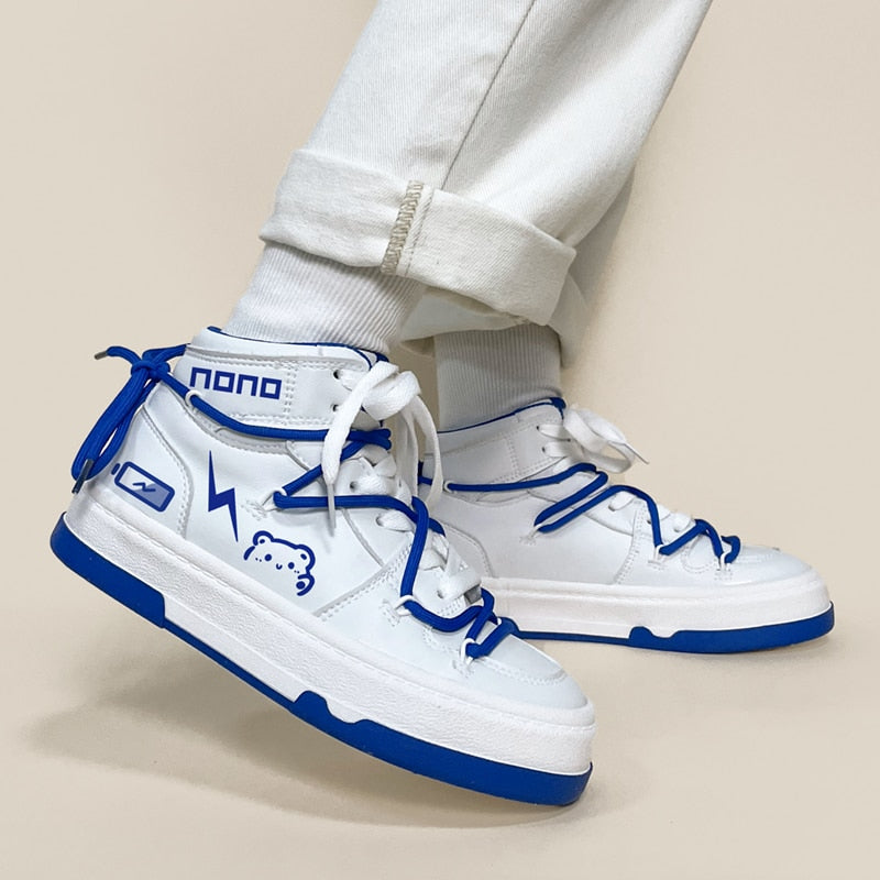 Shockwave Lace Up Detail High Top Trainers