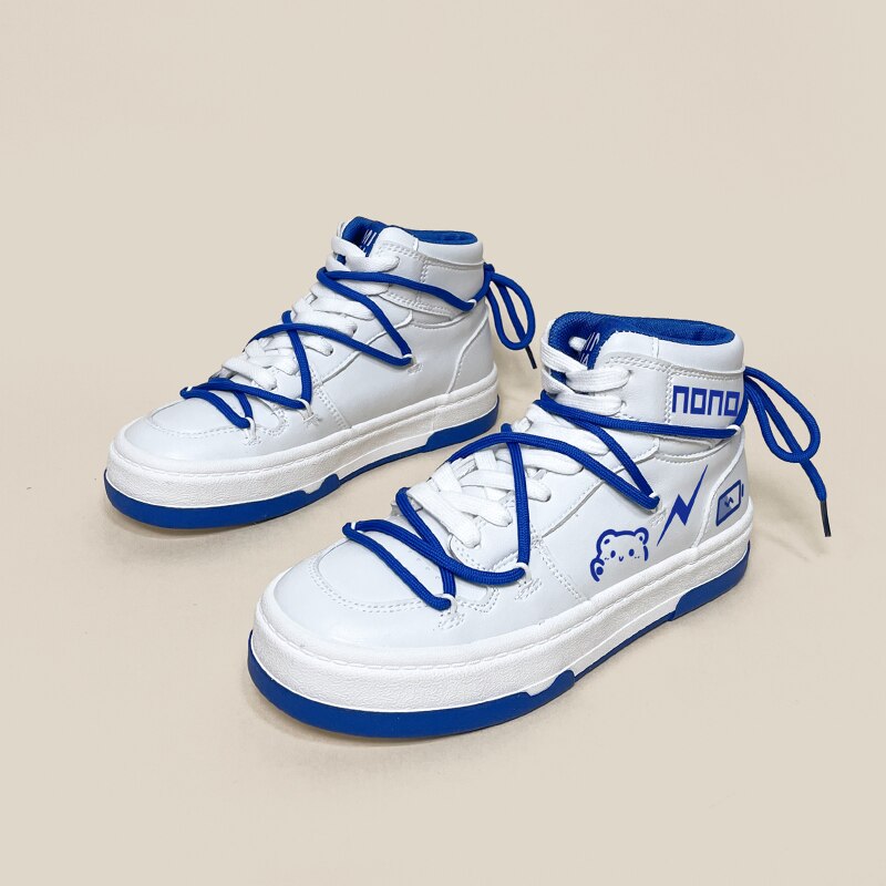 Shockwave Lace Up Detail High Top Trainers