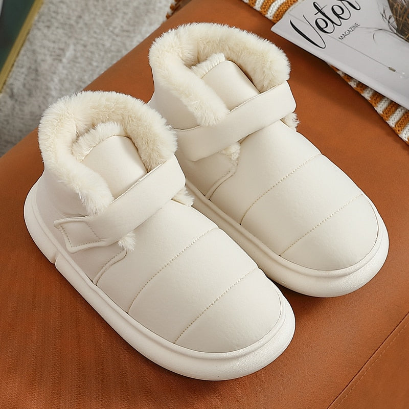 Puffy Faux Fur Ankle Boots