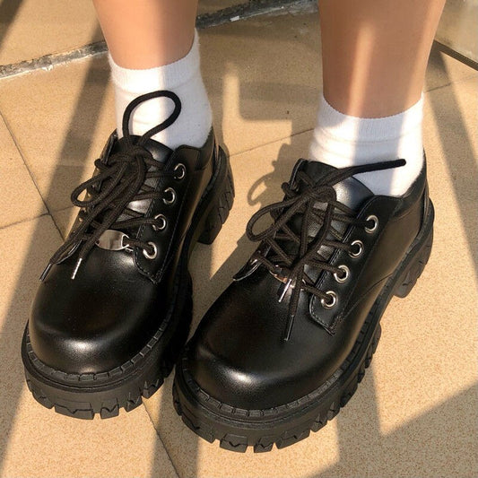 Classic Chunky Heeled Oxford Creepers