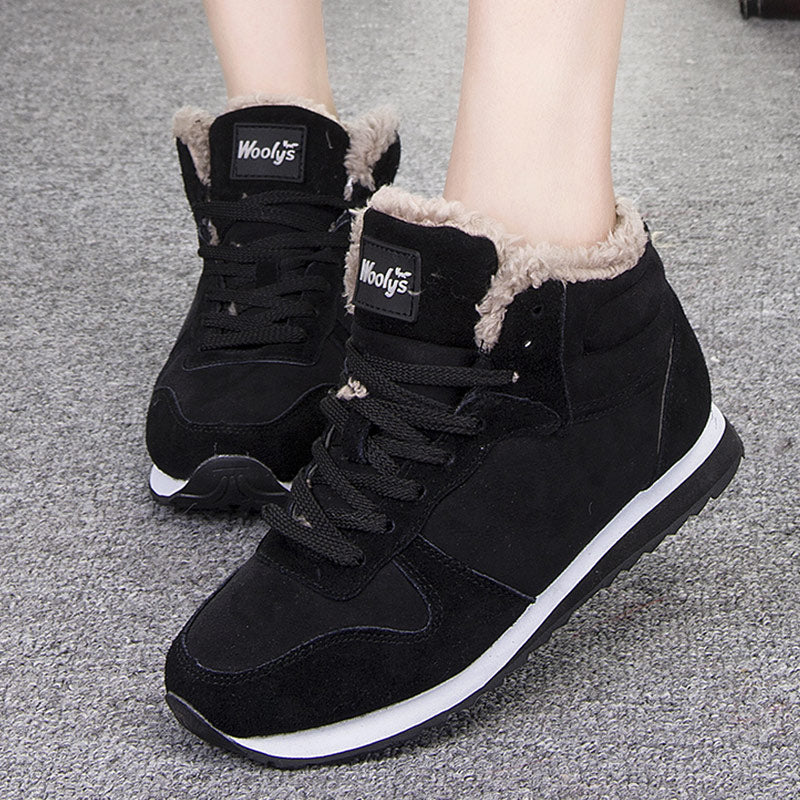 Fluffy Interior High Top Running Shoes