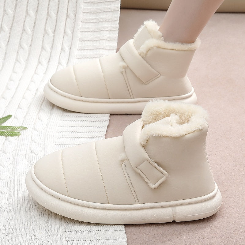 Puffy Faux Fur Ankle Boots