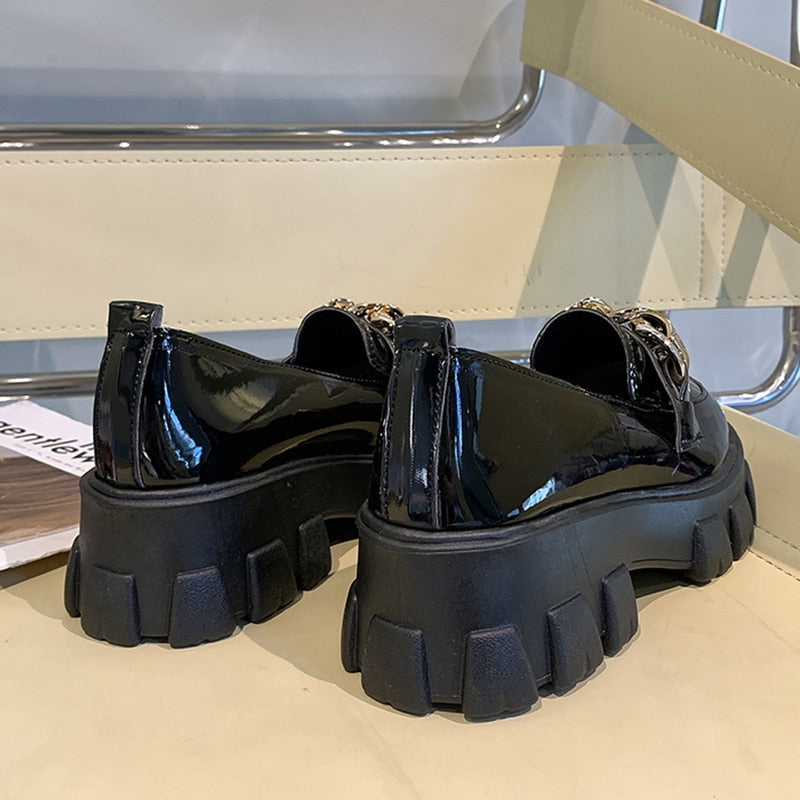 Oxfords Casual Chain Platform Loafers