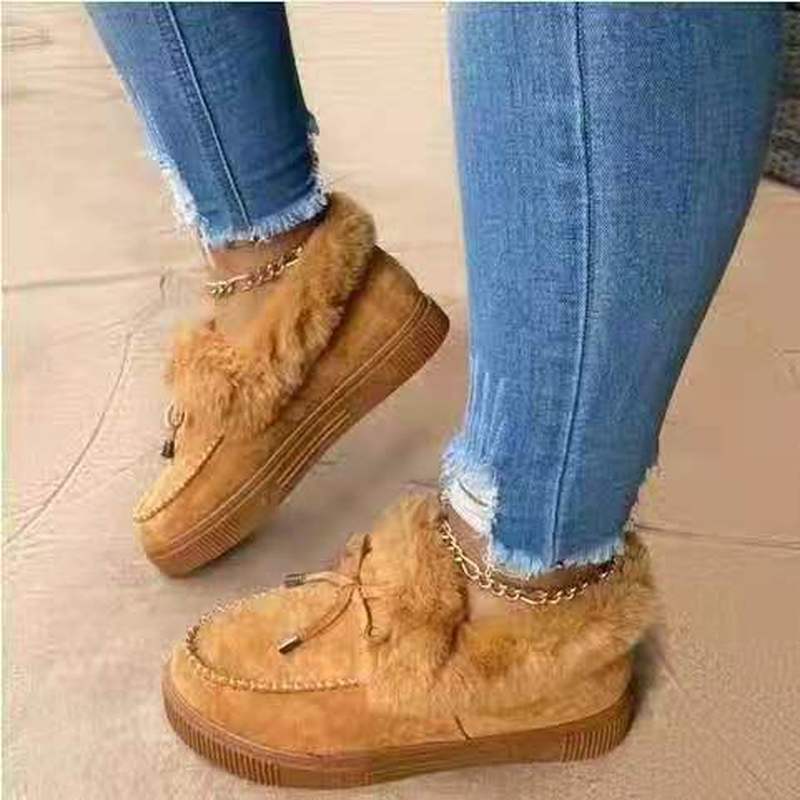 Winter Plush Low Rise Platform Boots