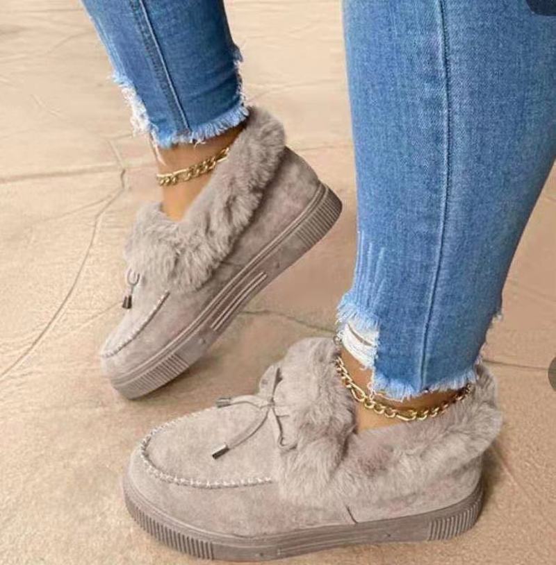 Winter Plush Low Rise Platform Boots