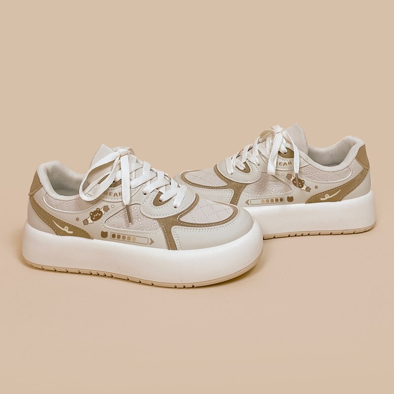 Brown Bear Low Rise Chunky Platform Trainers