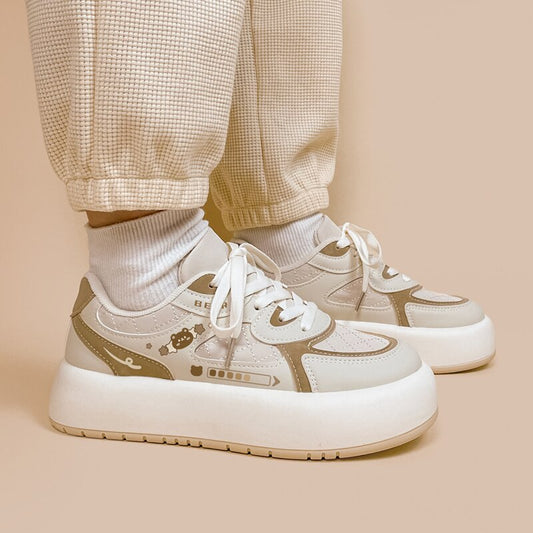 Brown Bear Low Rise Chunky Platform Trainers