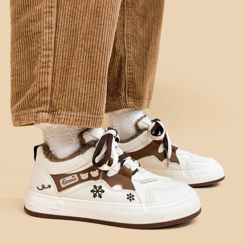 Cozy Bear Plush Low Rise Trainers