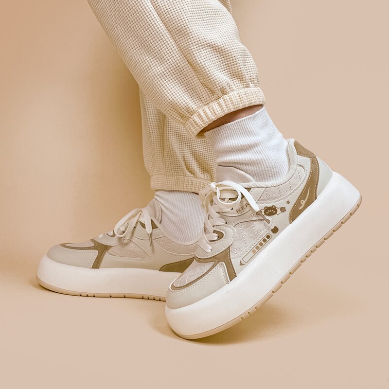 Brown Bear Low Rise Chunky Platform Trainers