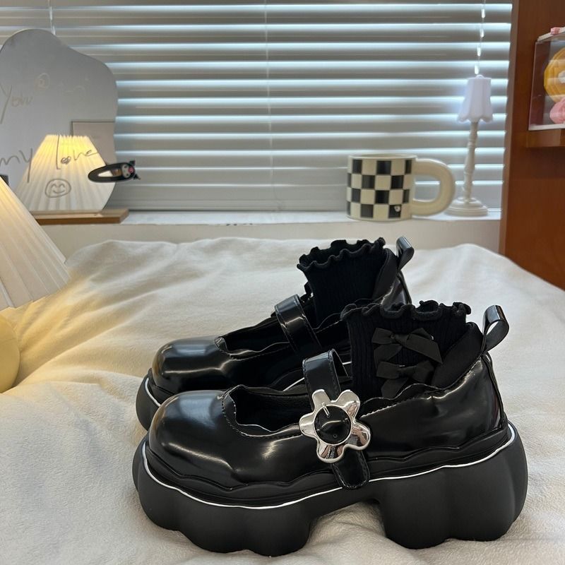 Super Chunky Cloud Platform Flower Buckle Mary Janes