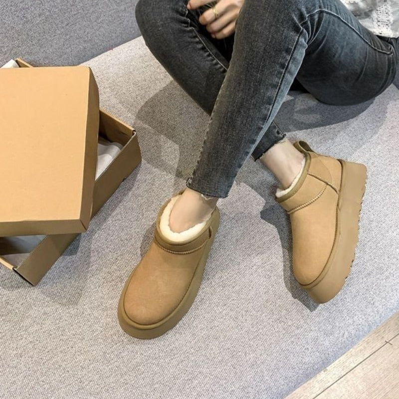 Cozy Platform Ankle Boots