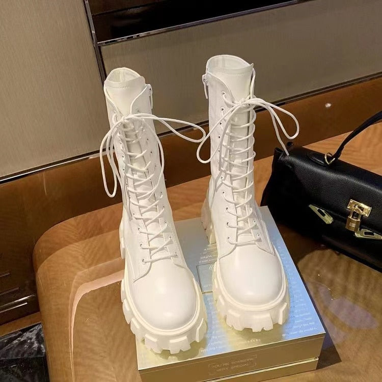 Chunky Platform Combat Boots