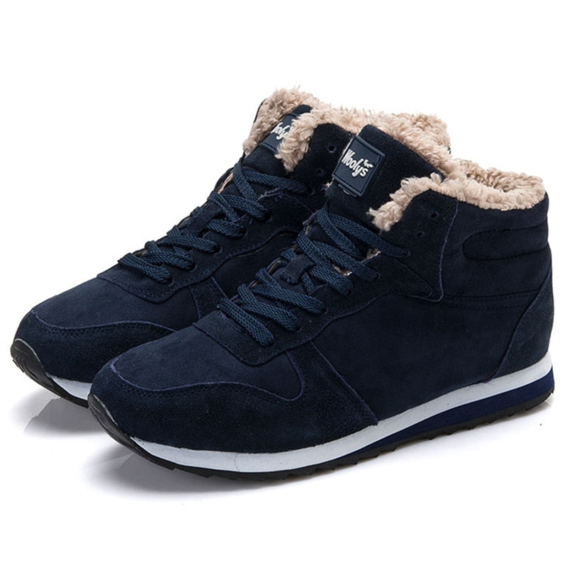 Fluffy Interior High Top Running Shoes