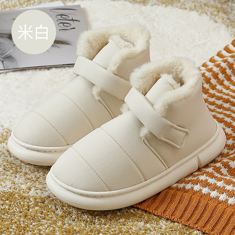 Puffy Faux Fur Ankle Boots