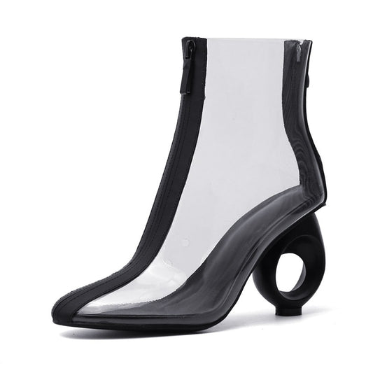 Futuristic Sculpture Heel Boots