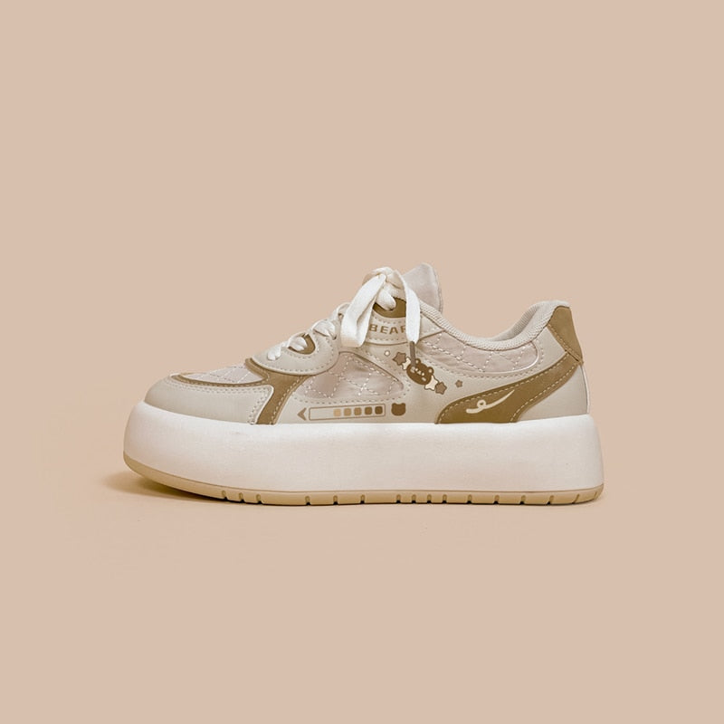Brown Bear Low Rise Chunky Platform Trainers