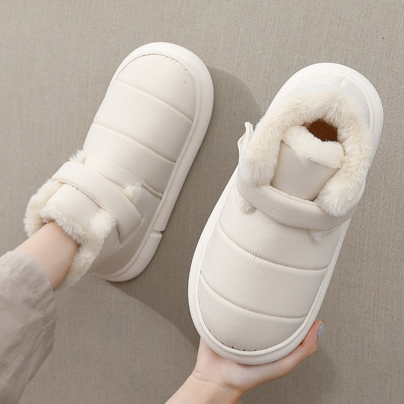 Puffy Faux Fur Ankle Boots
