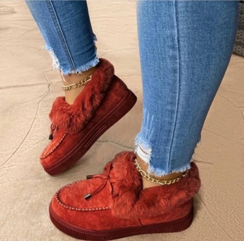 Winter Plush Low Rise Platform Boots