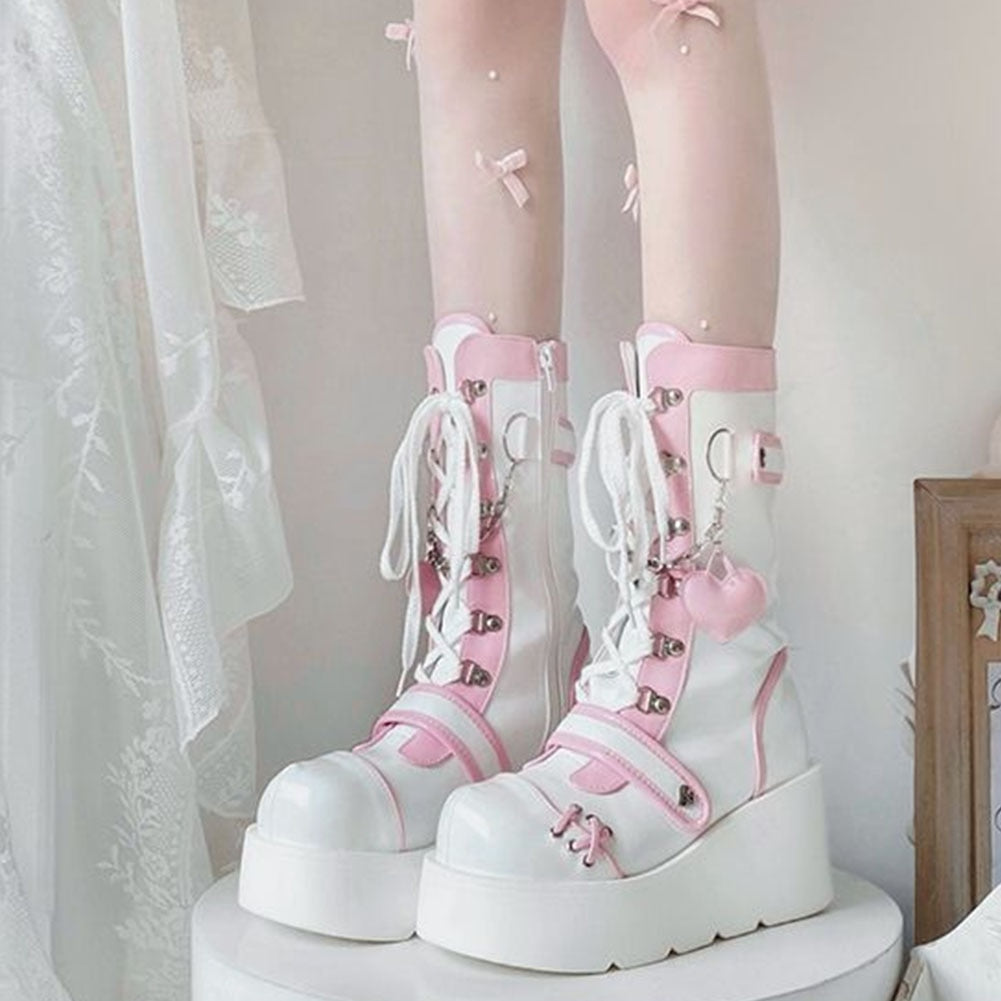 Goth Platform Motorcycle Boots Galore