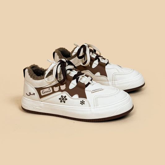 Cozy Bear Plush Low Rise Trainers
