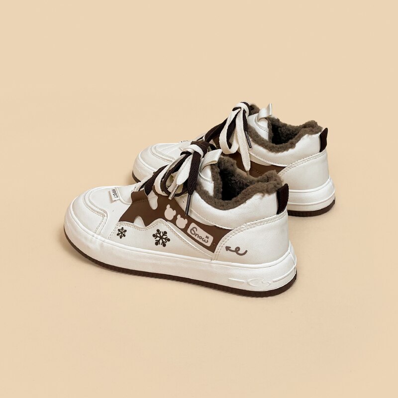 Cozy Bear Plush Low Rise Trainers