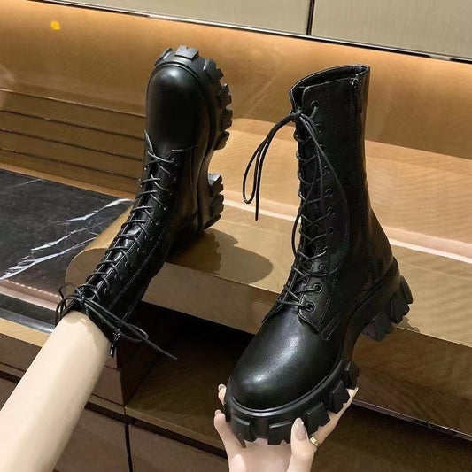 Chunky Platform Combat Boots