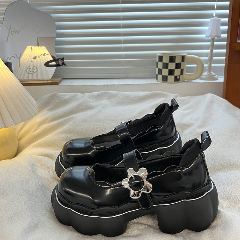 Super Chunky Cloud Platform Flower Buckle Mary Janes