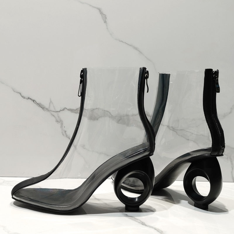 Futuristic Sculpture Heel Boots